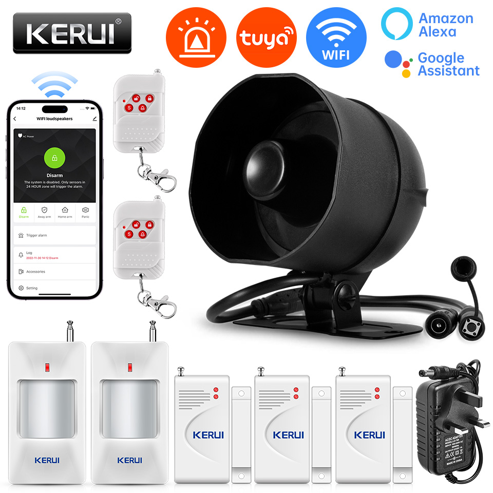 Smart Home Automation Diy - KERUI 120db 사이렌 경보 시스템 WiFi