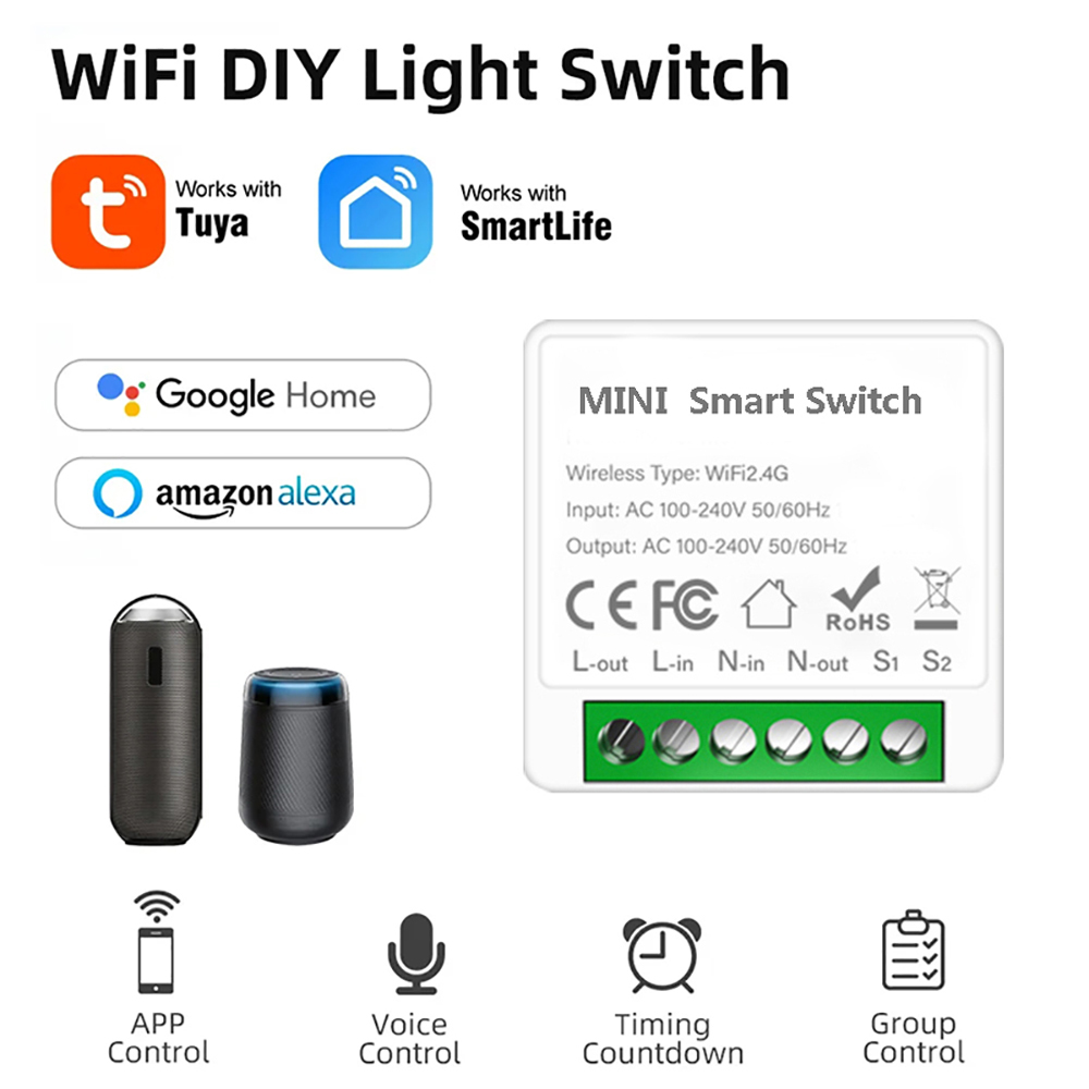 2 웨이 제어 Tuya 미니 16A WiFi DIY 스 - Smart Home Automation Diy 리뷰 및 가격