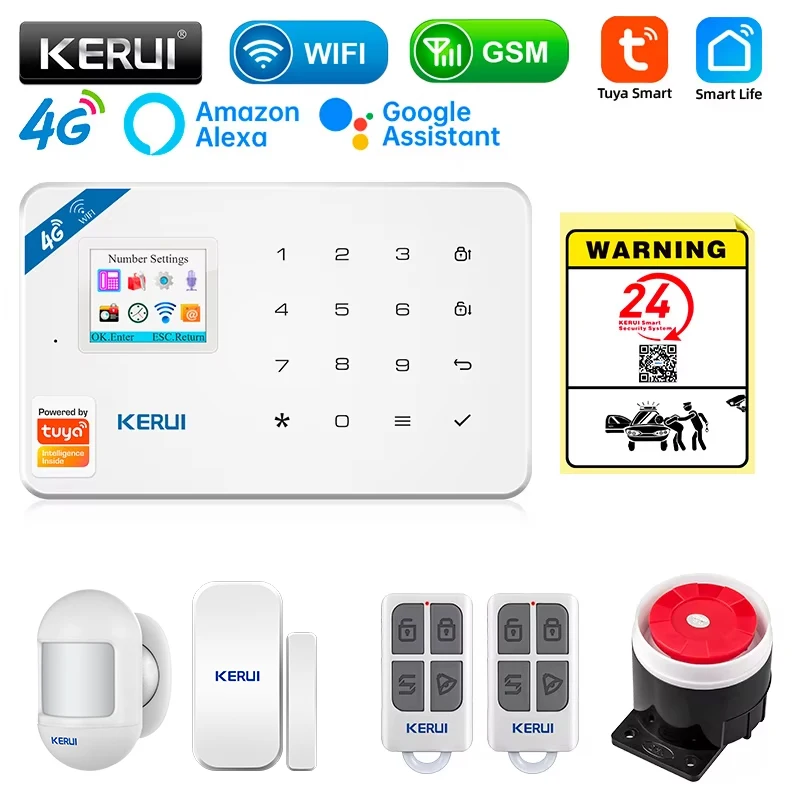 KERUI 보안 경보 시스템 키트 W184 4G WIF - Smart Home Automation Diy 리뷰 및 가격