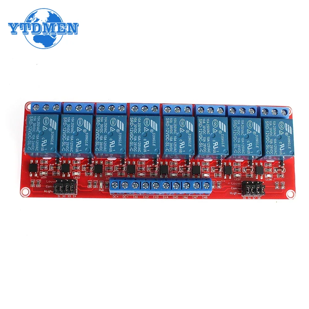 1PCS 릴레이 모듈 5V 12V 24V 1 2 4 8 - Relay 8 Channel Board 리뷰 및 가격